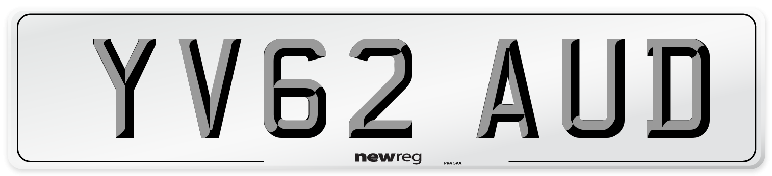 YV62 AUD Number Plate from New Reg